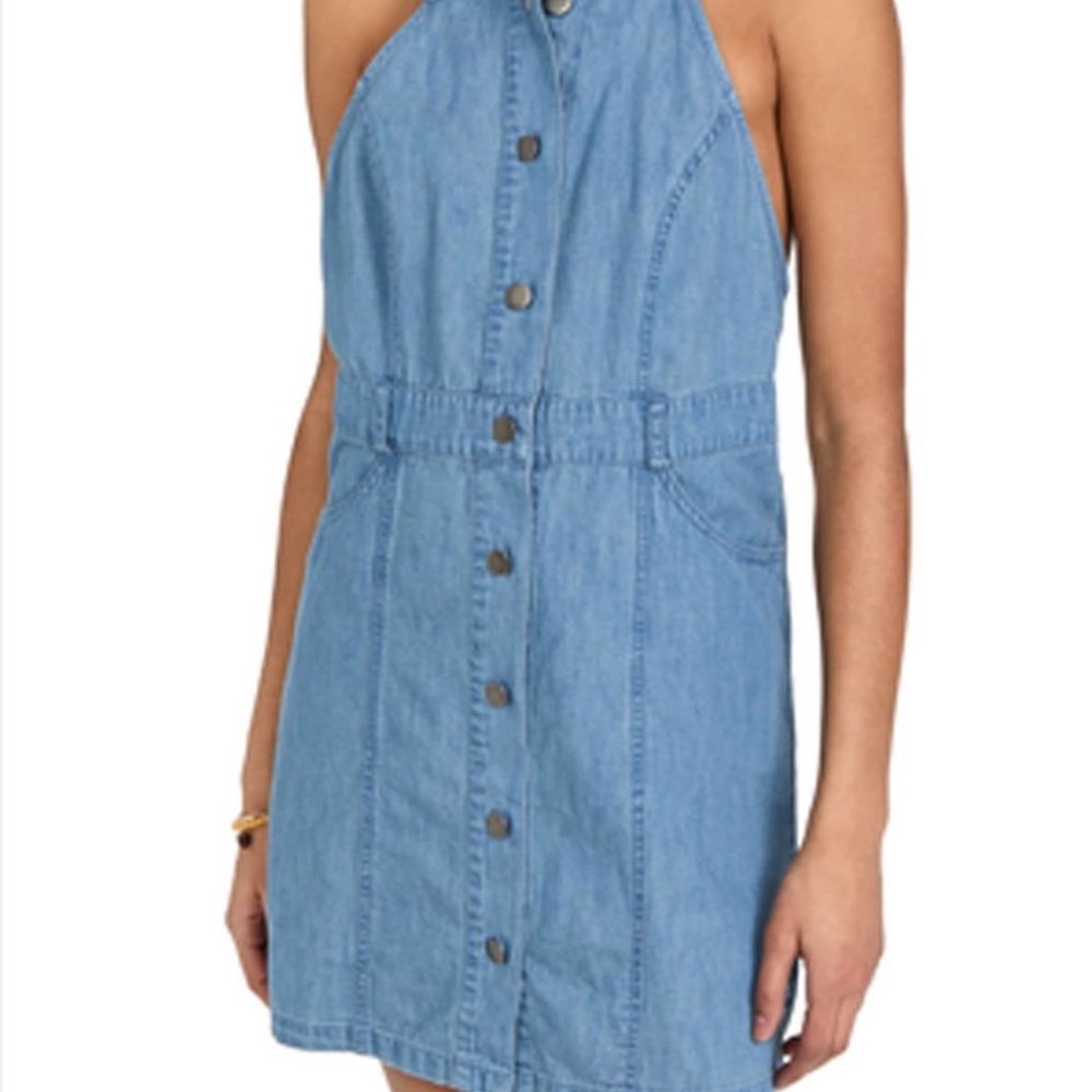 Free People Light Blue Denim Dress